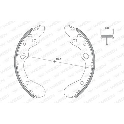 Photo Brake Shoe Set WEEN 1522390