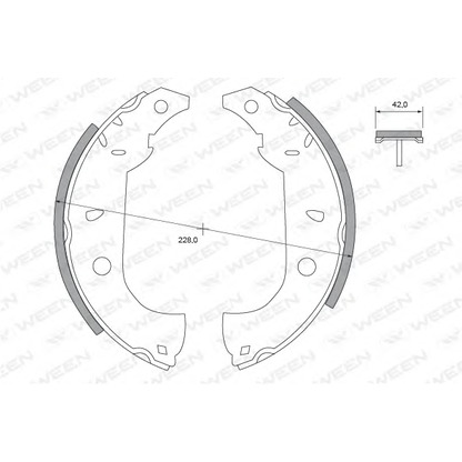 Фото Комплект тормозных колодок WEEN 1522405