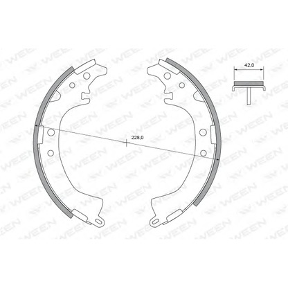 Photo Brake Shoe Set WEEN 1522423