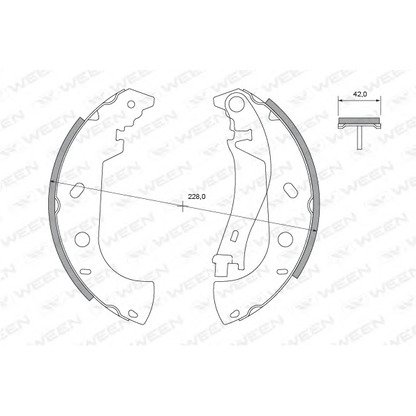 Photo Brake Shoe Set WEEN 1522426