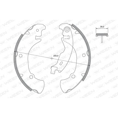 Photo Brake Shoe Set WEEN 1522427