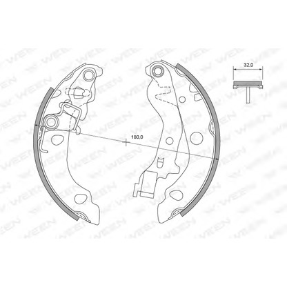 Photo Brake Shoe Set WEEN 1522441