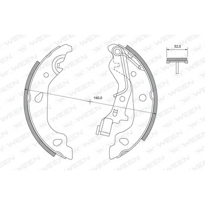 Photo Brake Shoe Set WEEN 1522442