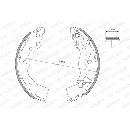 Photo Brake Shoe Set WEEN 1522468