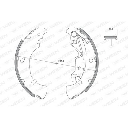 Photo Brake Shoe Set WEEN 1522475