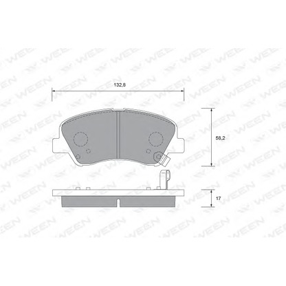 Photo Brake Pad Set, disc brake WEEN 1512735