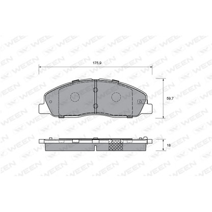 Photo Brake Pad Set, disc brake WEEN 1510001