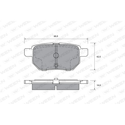 Photo Brake Pad Set, disc brake WEEN 1510007