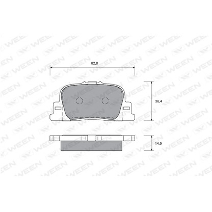 Photo Brake Pad Set, disc brake WEEN 1512254