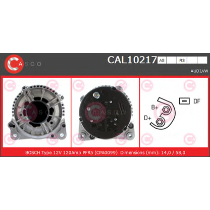 Zdjęcie Alternator CASCO CAL10217RS