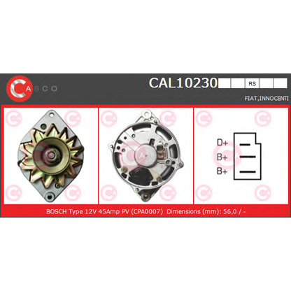 Zdjęcie Alternator CASCO CAL10230RS