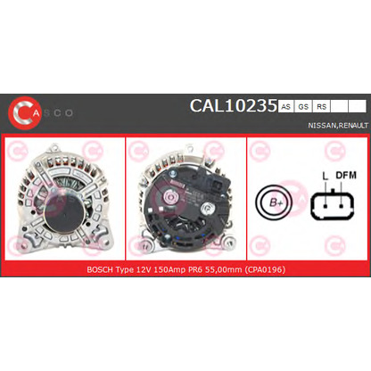 Zdjęcie Alternator CASCO CAL10235RS