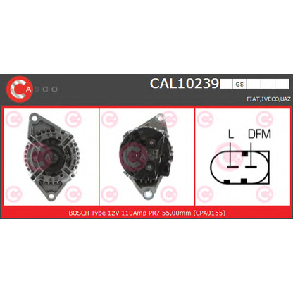 Foto Alternatore CASCO CAL10239GS