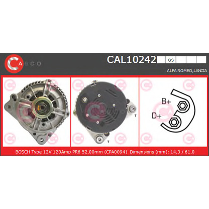 Foto Alternatore CASCO CAL10242GS