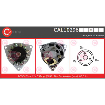 Zdjęcie Alternator CASCO CAL10296RS