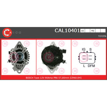 Zdjęcie Alternator CASCO CAL10401RS