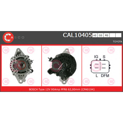 Foto Alternador CASCO CAL10405AS