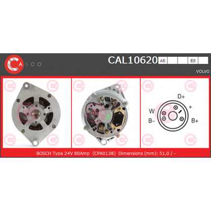 Zdjęcie Alternator CASCO CAL10620AS