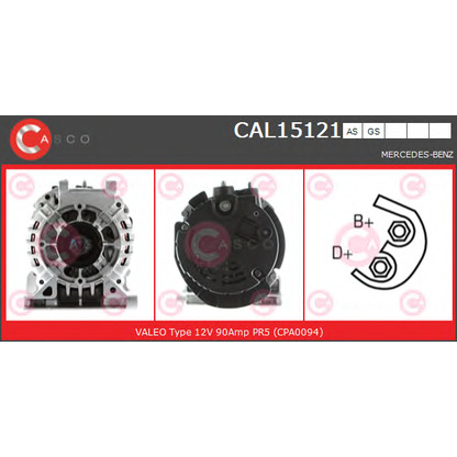 Foto Alternador CASCO CAL15121GS