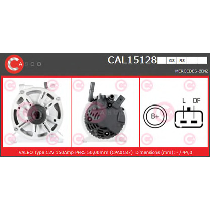 Фото Генератор CASCO CAL15128RS