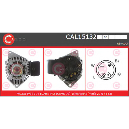 Foto Alternador CASCO CAL15132GS