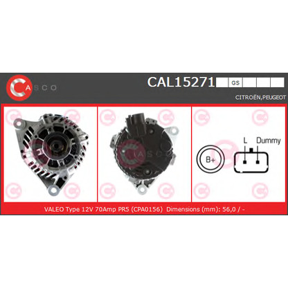 Zdjęcie Alternator CASCO CAL15271GS