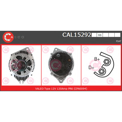 Foto Alternatore CASCO CAL15292GS