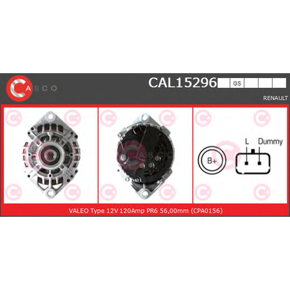 Zdjęcie Alternator CASCO CAL15296GS