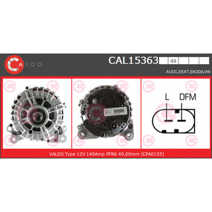 Zdjęcie Alternator CASCO CAL15363GS