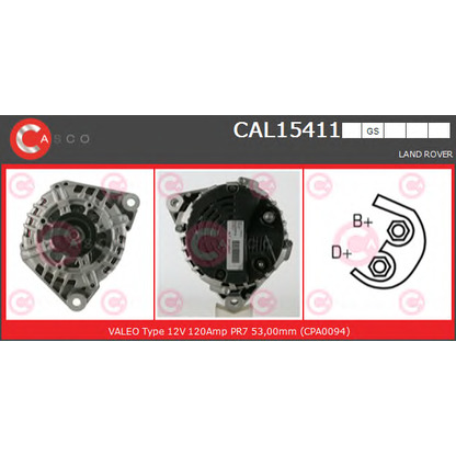 Zdjęcie Alternator CASCO CAL15411GS