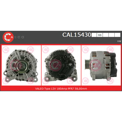 Zdjęcie Alternator CASCO CAL15430GS