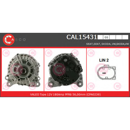 Photo Alternator CASCO CAL15431GS