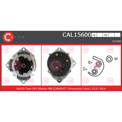 Zdjęcie Alternator CASCO CAL15600RS