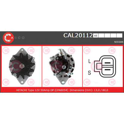 Foto Alternador CASCO CAL20112AS