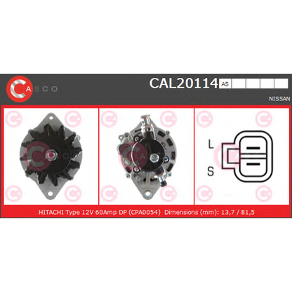 Zdjęcie Alternator CASCO CAL20114AS