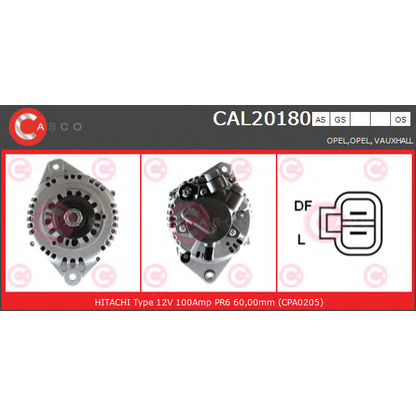 Photo Alternator CASCO CAL20180AS