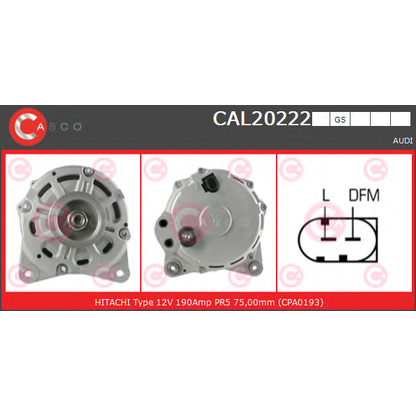 Zdjęcie Alternator CASCO CAL20222GS