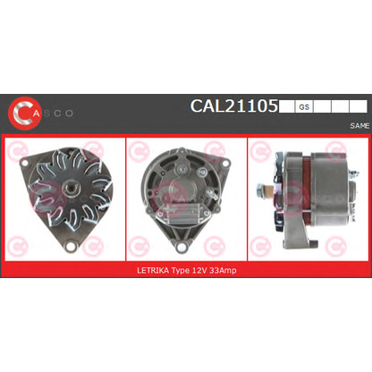 Foto Alternador CASCO CAL21105GS