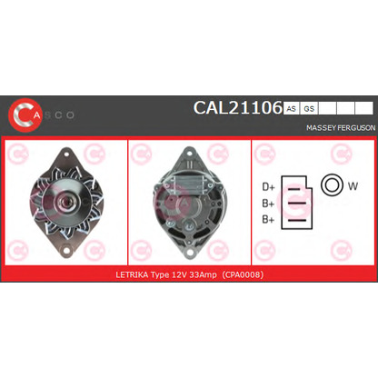 Foto Alternador CASCO CAL21106AS