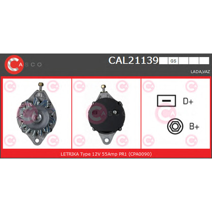 Foto Alternador CASCO CAL21139GS