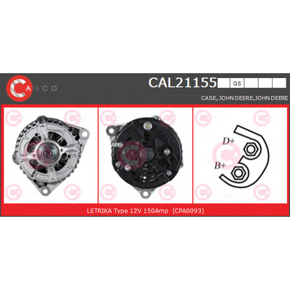 Foto Alternador CASCO CAL21155GS