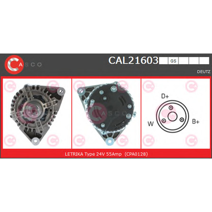 Zdjęcie Alternator CASCO CAL21603GS