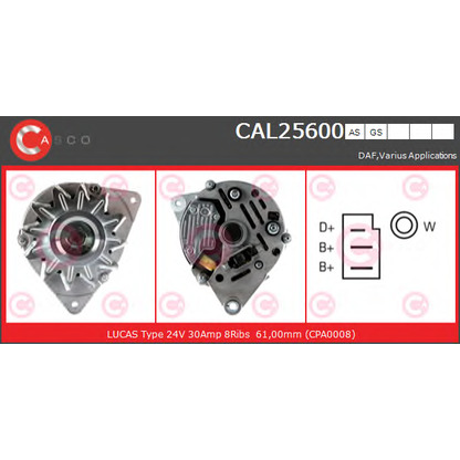 Zdjęcie Alternator CASCO CAL25600AS