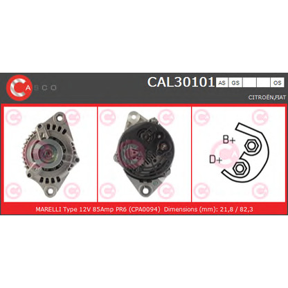 Foto Alternador CASCO CAL30101GS