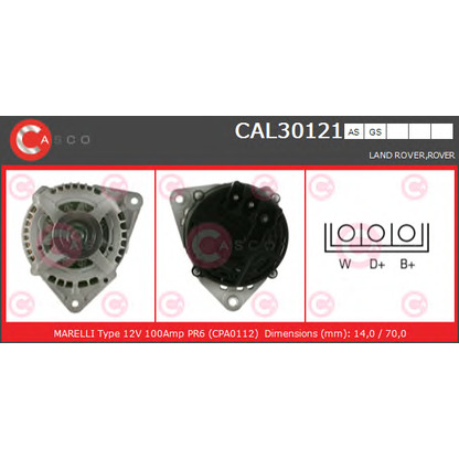 Zdjęcie Alternator CASCO CAL30121GS