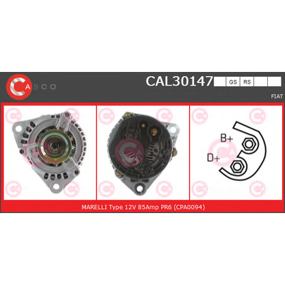 Zdjęcie Alternator CASCO CAL30147RS