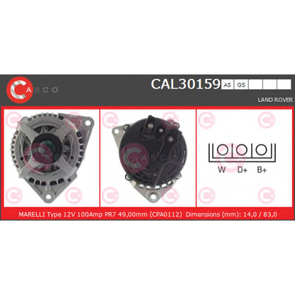 Foto Alternador CASCO CAL30159AS