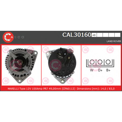 Photo Alternateur CASCO CAL30160AS