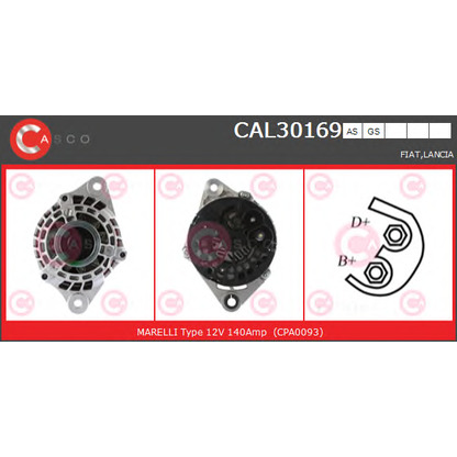 Foto Alternador CASCO CAL30169GS