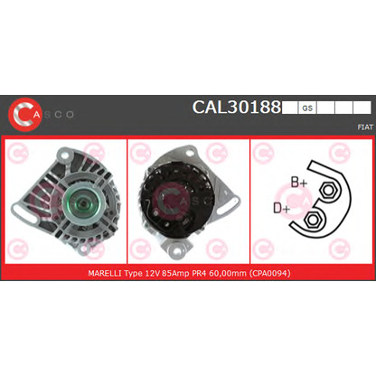 Foto Alternatore CASCO CAL30188GS